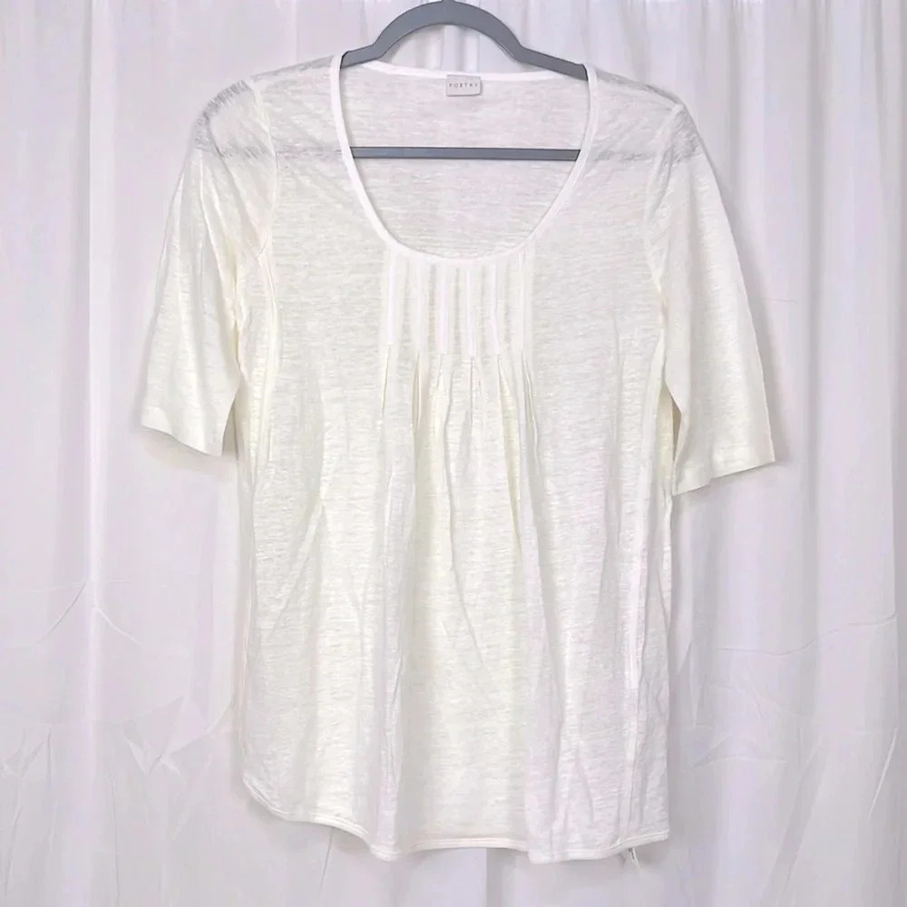 Poetry NEW Women’s U.S 4 100% Linen Short Sleeve Top‎